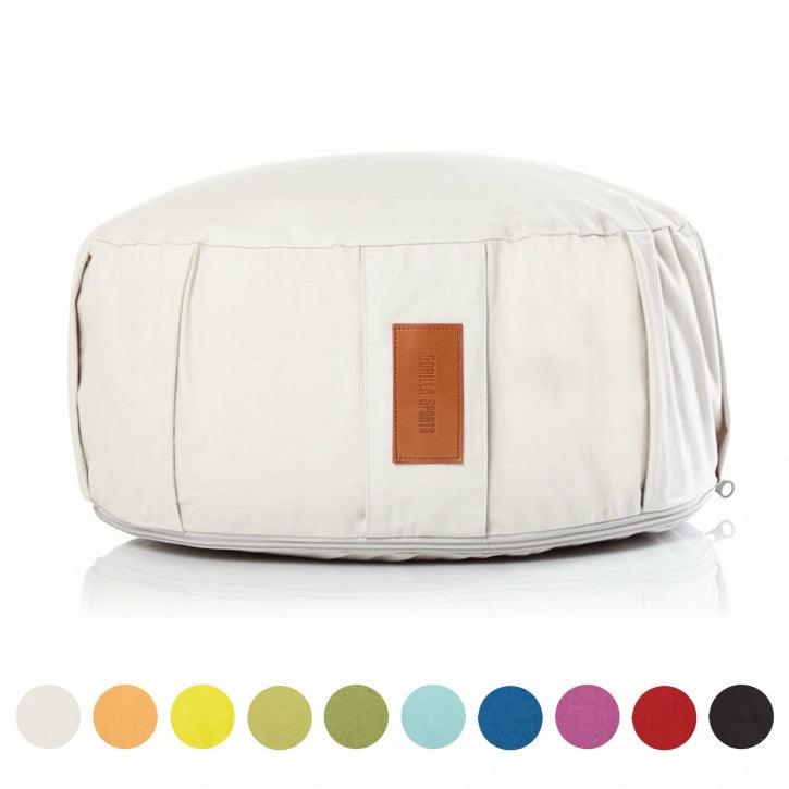 Pernă de meditație rotundă, cu diametrul de 30 cm și înălțimea de 18 cm