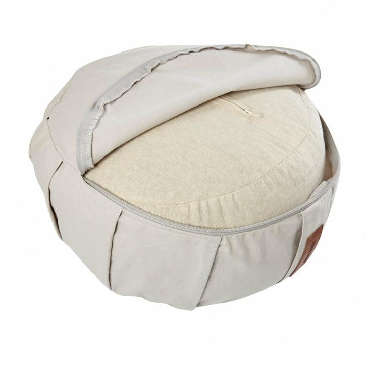 Pernă de meditație rotundă, cu diametrul de 30 cm și înălțimea de 18 cm