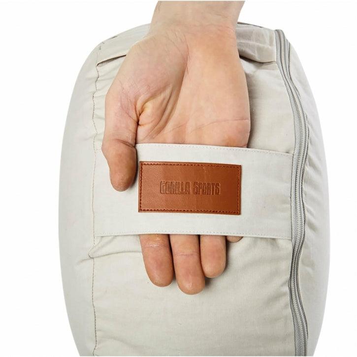 Pernă de meditație rotundă, cu diametrul de 30 cm și înălțimea de 18 cm