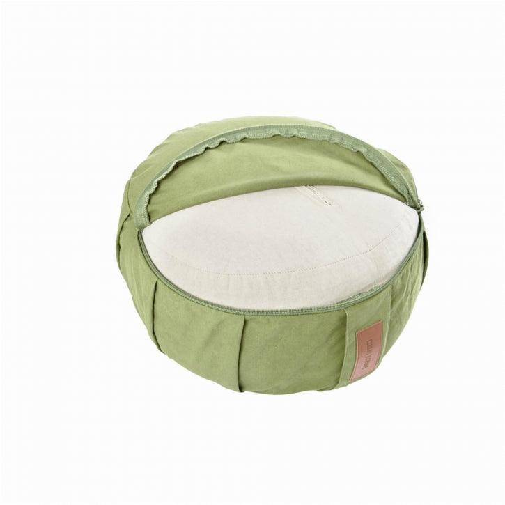 Pernă de meditație rotundă, cu diametrul de 30 cm și înălțimea de 18 cm
