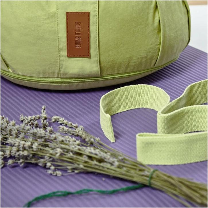 Pernă de meditație rotundă, cu diametrul de 30 cm și înălțimea de 18 cm