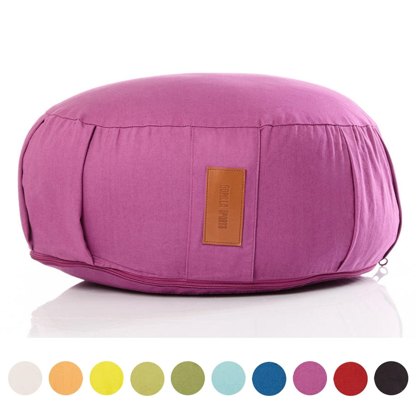 Pernă de meditație rotundă, cu diametrul de 30 cm și înălțimea de 18 cm