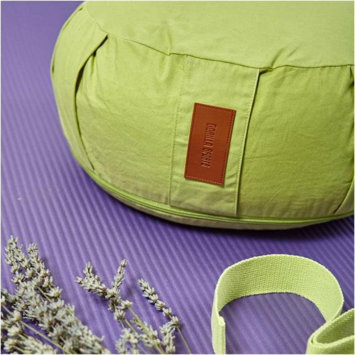 Pernă de meditație rotundă, cu diametrul de 30 cm și înălțimea de 18 cm