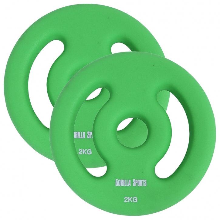 Set de discuri de haltere din neopren 2 - 10 kg