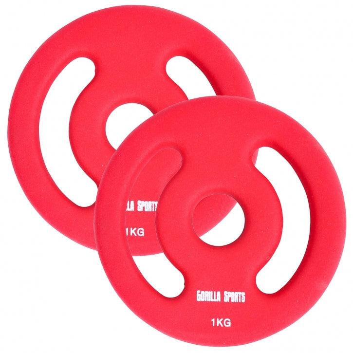 Set de discuri de haltere din neopren 2 - 10 kg