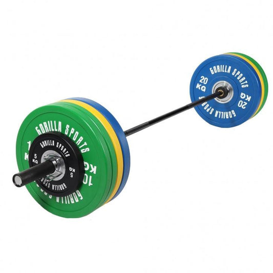 Set de haltere cu discuri de protecție Olympia PRO 140 kg