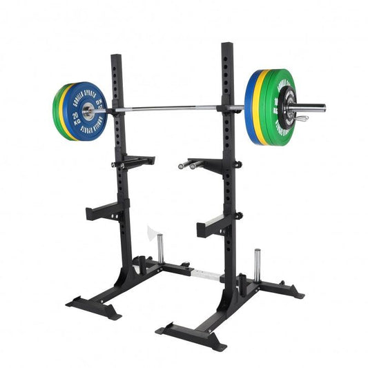 Rack pentru genuflexiuni incluzând set de haltere olimpice profesionale de 140 kg