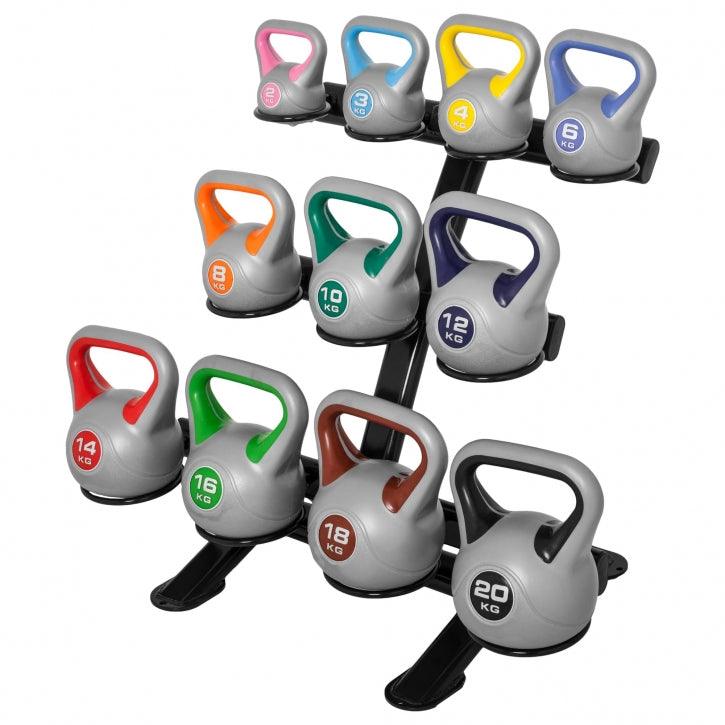 Kettlebell din plastic gri 2 - 20 kg