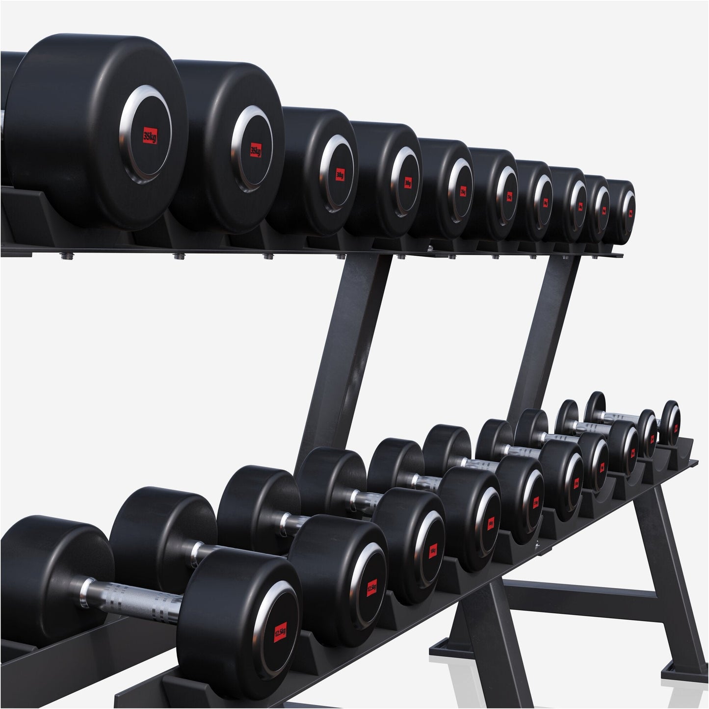 Halteră cu cauciuc PRO 2,5 - 50 kg