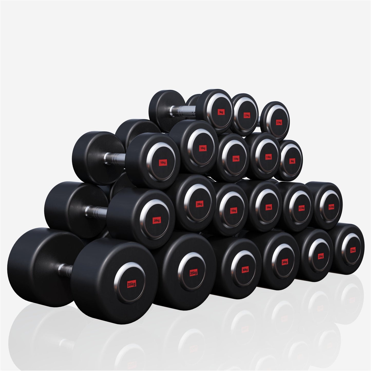 Halteră cu cauciuc PRO 2,5 - 50 kg