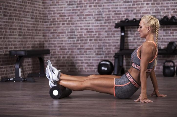Set de antrenament fascial, set de 3 piese, incluzând rolă fascială, minge fascială și minge Duo