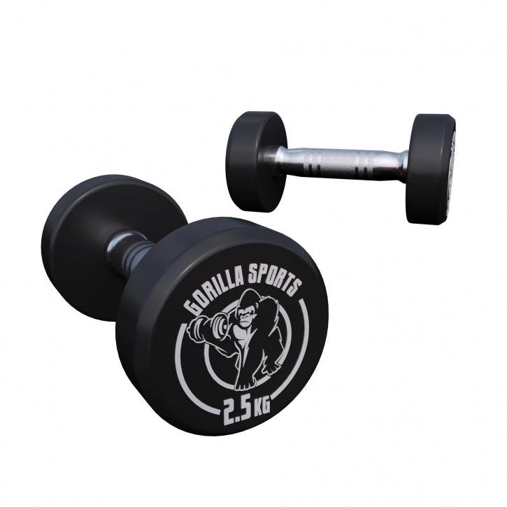 Set de gantere din cauciuc 90 kg, inclusiv suport