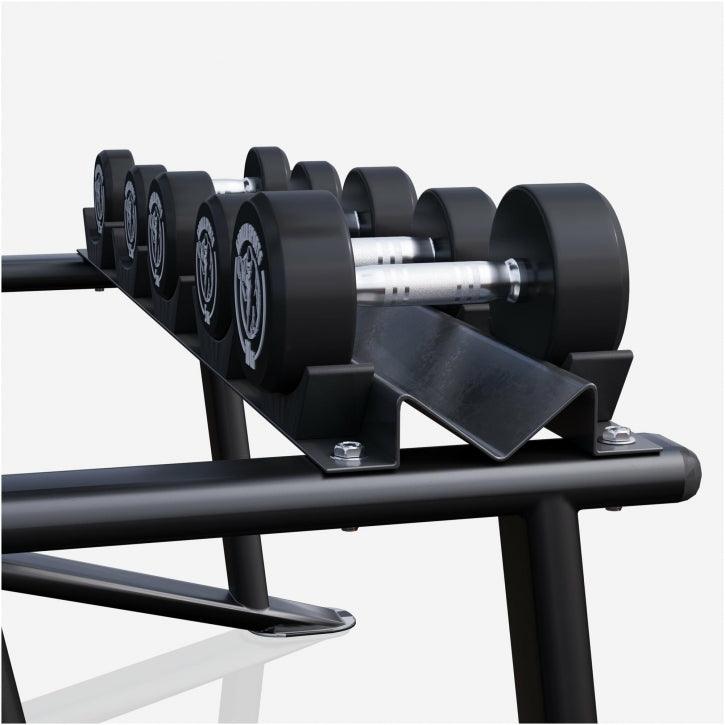 Set de gantere din cauciuc 90 kg, inclusiv suport