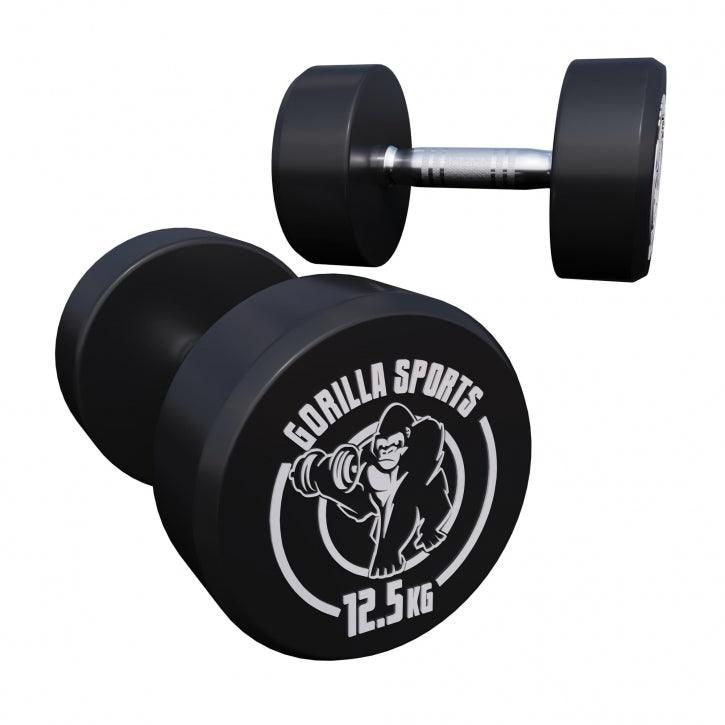Set de gantere din cauciuc 90 kg, inclusiv suport