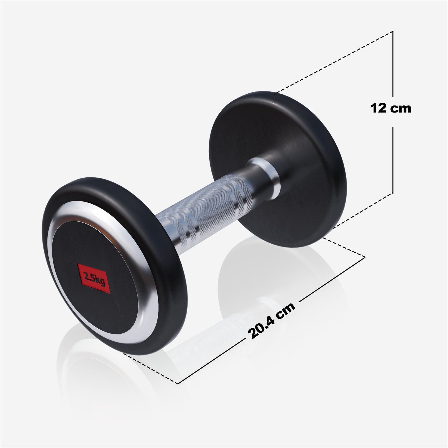 Halteră cu cauciuc PRO 2,5 - 50 kg