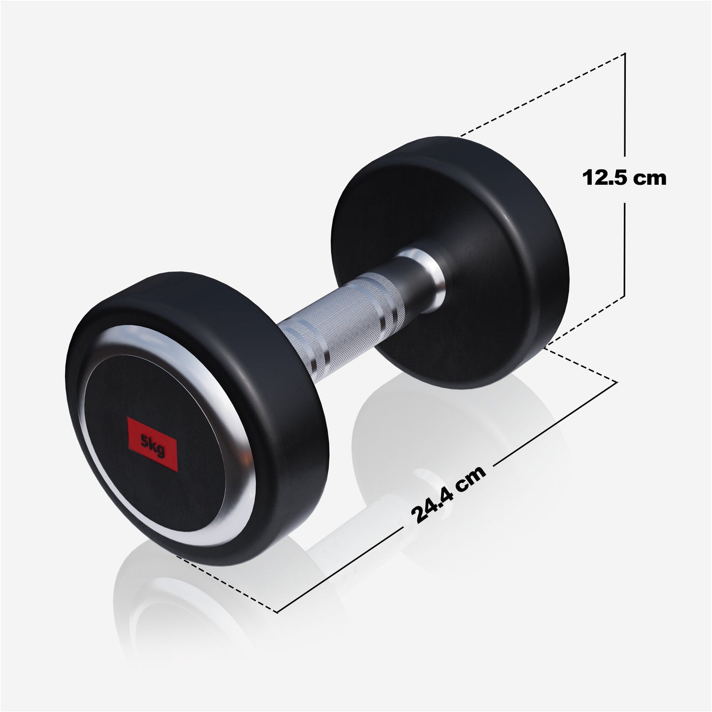 Halteră cu cauciuc PRO 2,5 - 50 kg