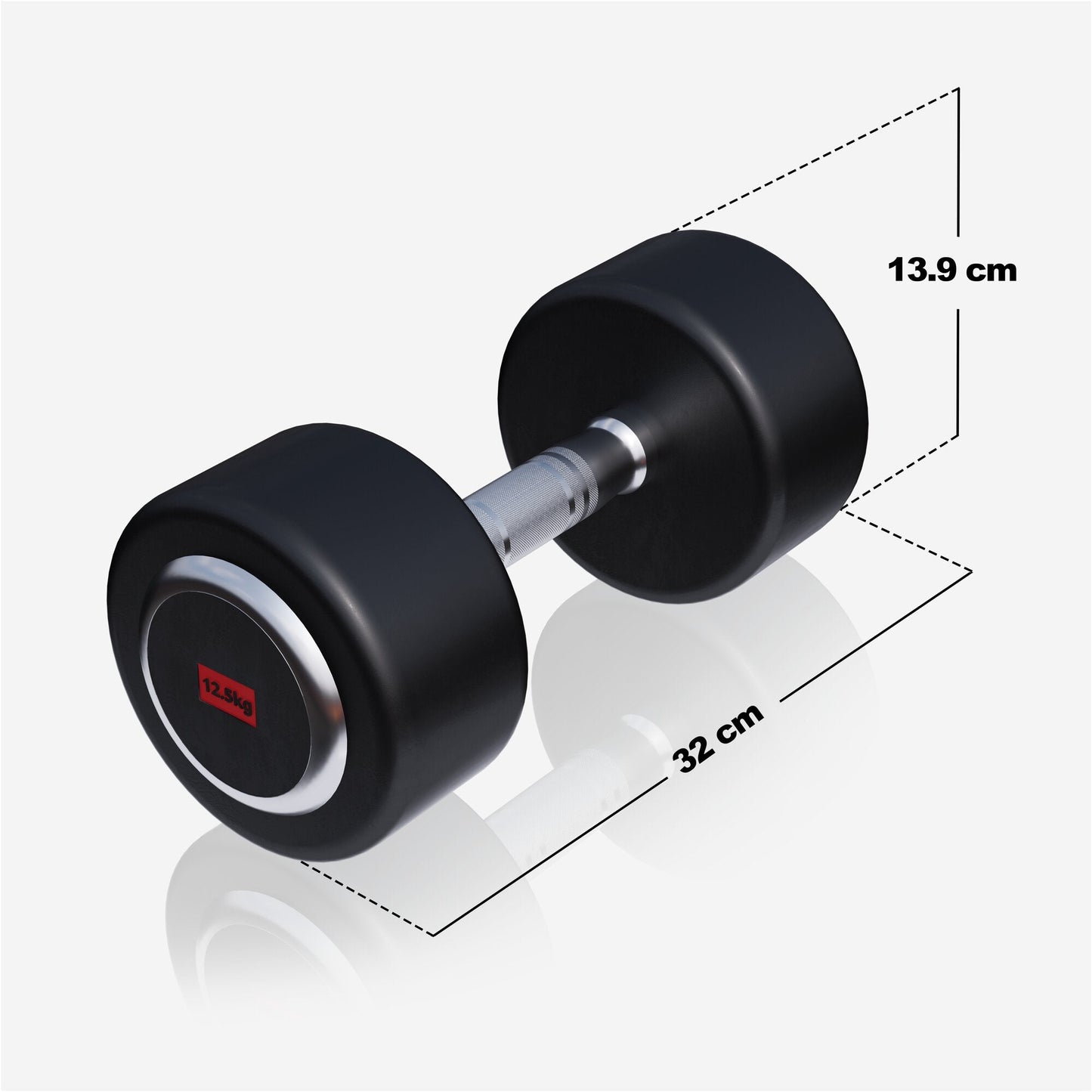 Halteră cu cauciuc PRO 2,5 - 50 kg