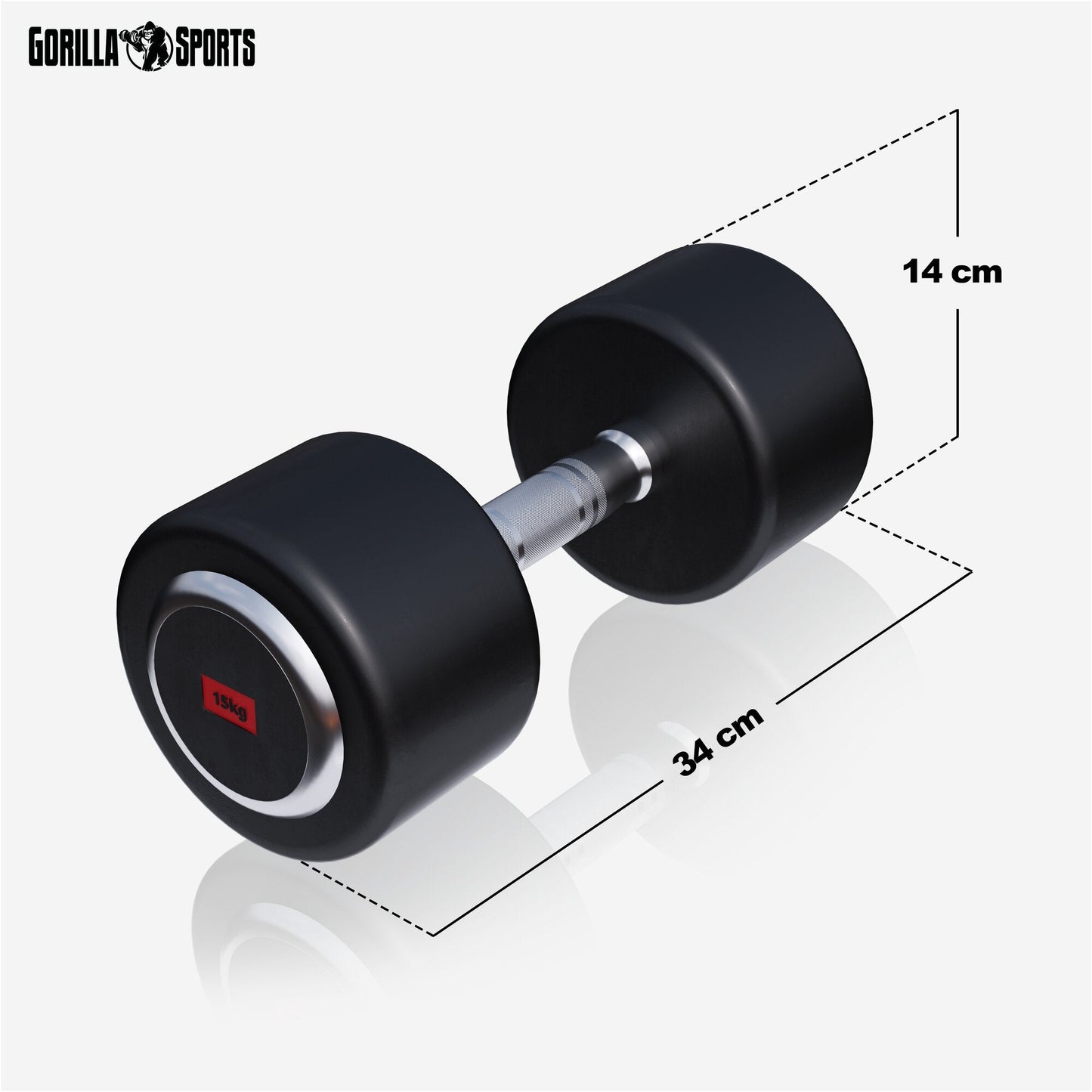 Halteră cu cauciuc PRO 2,5 - 50 kg