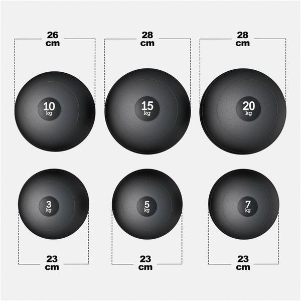 Minge Medicinala Cauciucata Neagra 3Kg-20Kg - Gorilla Sports Ro