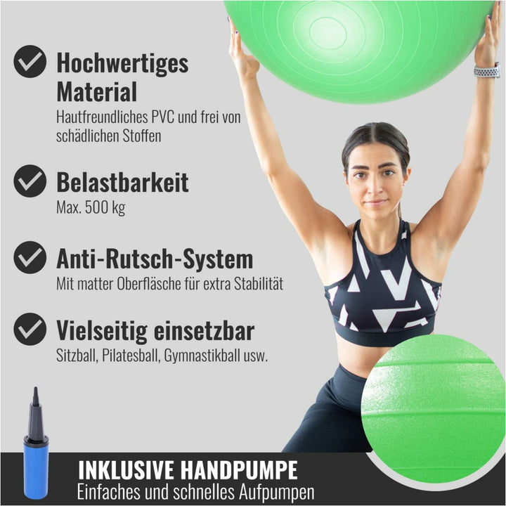 Minge de exercitii mată 55 cm - 75 cm - Gorilla Sports Ro