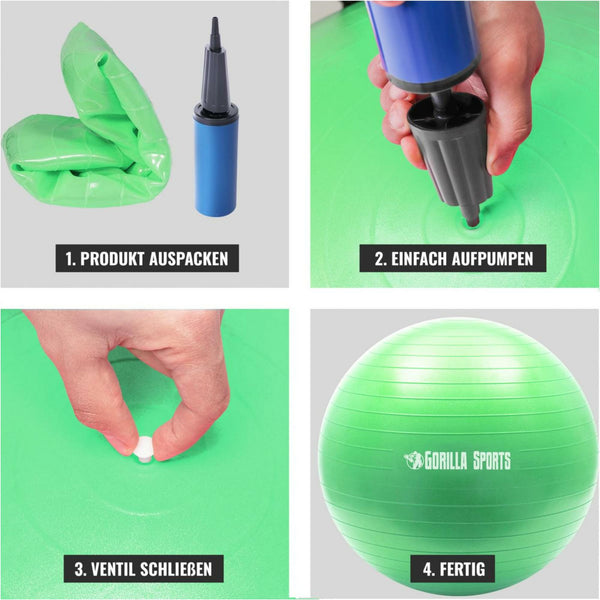 Minge de exercitii mată 55 cm - 75 cm - Gorilla Sports Ro