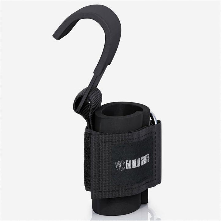 Ajutoare de ridicari cu carlige, negru - Gorilla Sports Ro