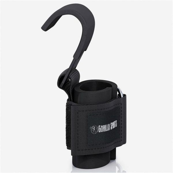 Ajutoare de ridicari cu carlige, negru - Gorilla Sports Ro