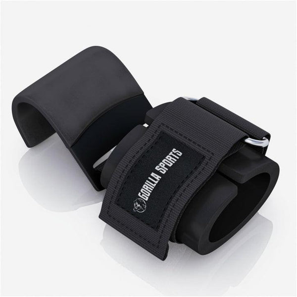Ajutoare de ridicari cu carlige, negru - Gorilla Sports Ro