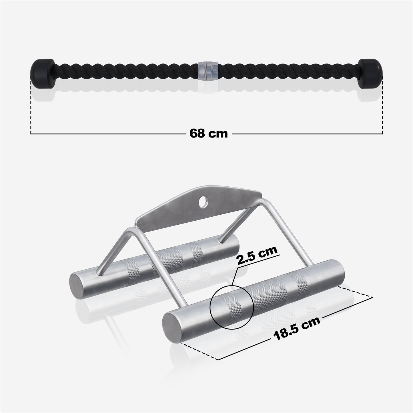 Set de mânere pentru vâslit, 2 piese