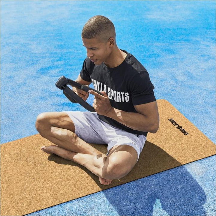 Covoraș de yoga din plută 183 x 61 x 0,5 cm - Gorilla Sports Ro