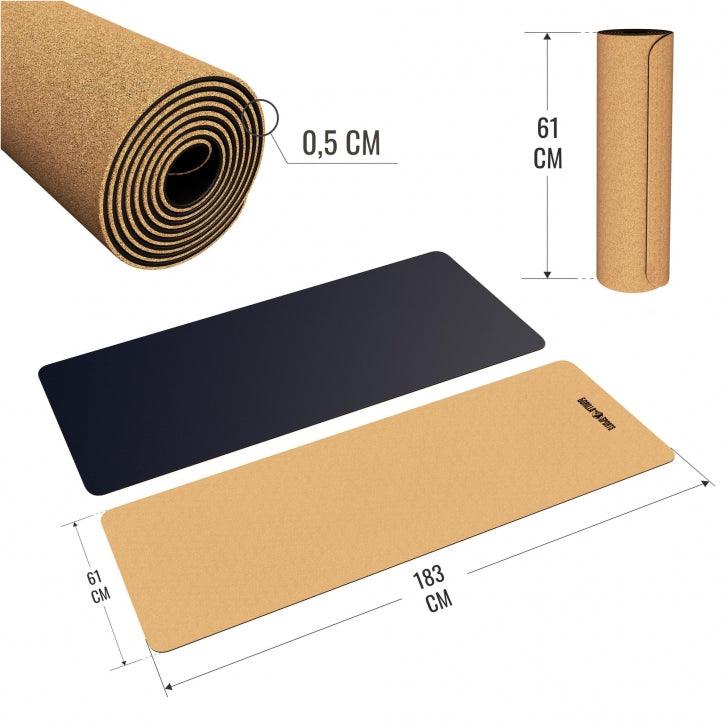 Saltea de yoga din plută, grosime 0,5 cm