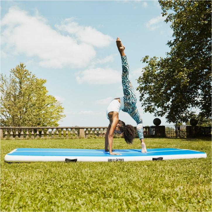 Saltea de gimnastică AirTrack cu grosimea de 10 cm și lungimea de 3 - 5 m