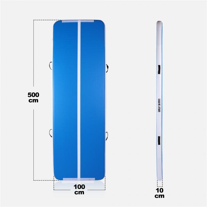 Saltea de gimnastică AirTrack cu grosimea de 10 cm și lungimea de 3 - 5 m