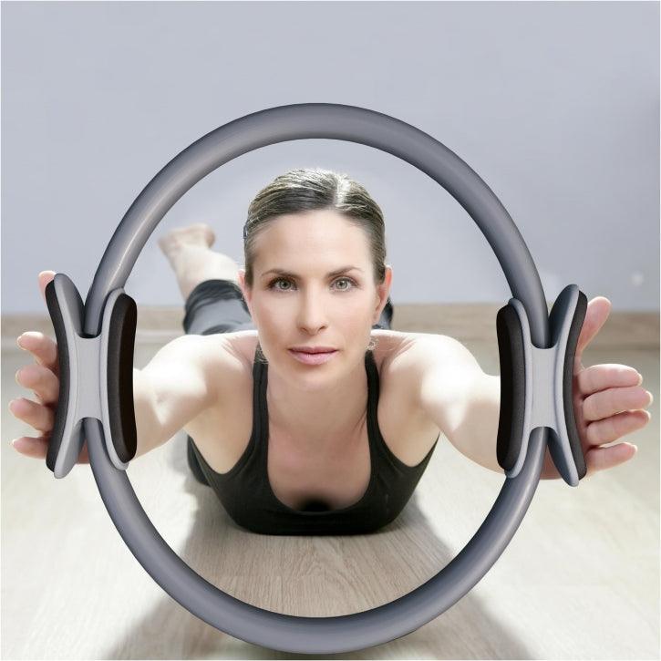 Inel Pilates antiderapant 36 cm, incluzând instrucțiuni și geantă de transport
