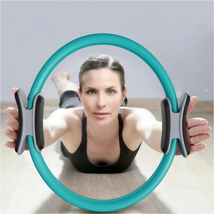Inel Pilates antiderapant 36 cm, incluzând instrucțiuni și geantă de transport