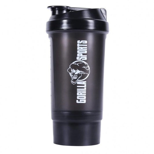 Shaker pentru proteine cu compartiment pentru pulbere 500 ml