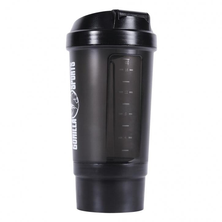 Shaker pentru proteine cu compartiment pentru pulbere 500 ml