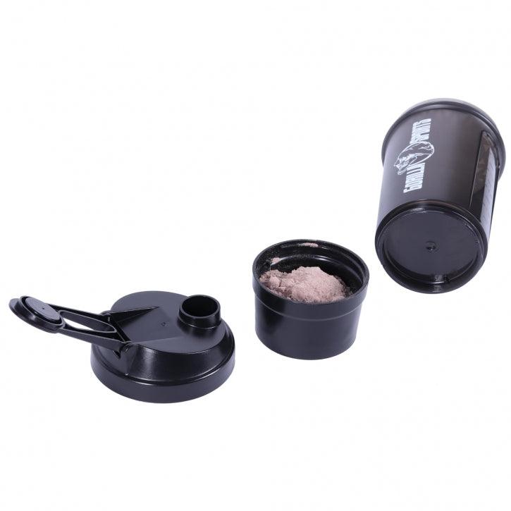 Shaker pentru proteine cu compartiment pentru pulbere 500 ml