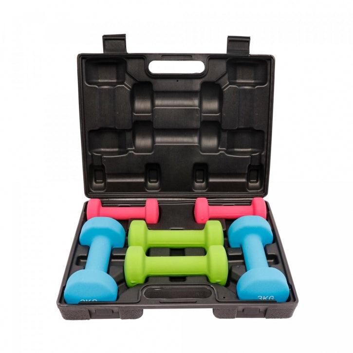 Set de gantere Aerobic 12 kg, inclusiv geantă