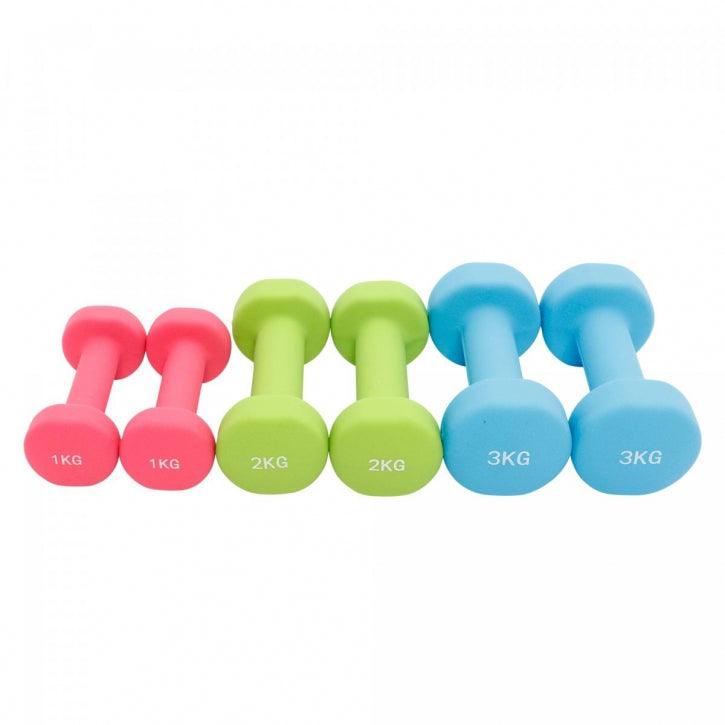 Set de gantere Aerobic 12 kg, inclusiv geantă