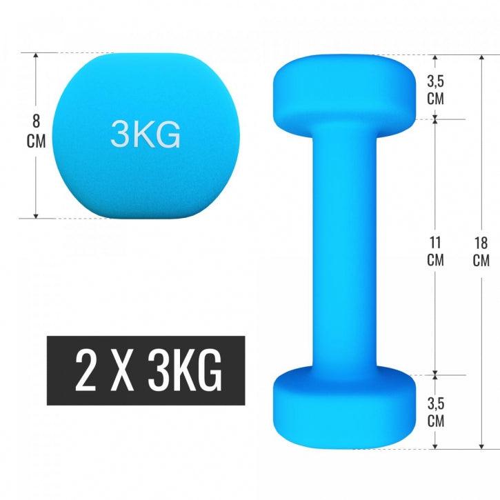 Set de gantere Aerobic 12 kg, inclusiv geantă