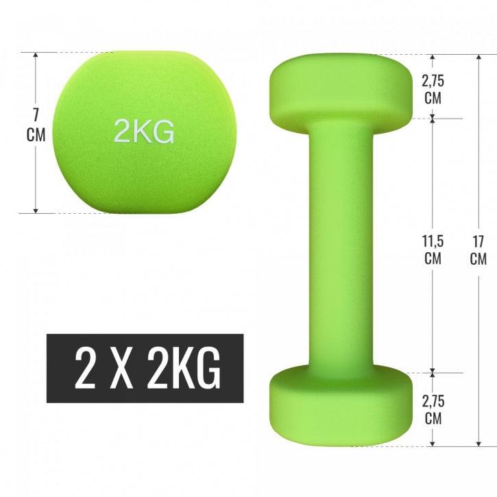 Set de gantere Aerobic 12 kg, inclusiv geantă
