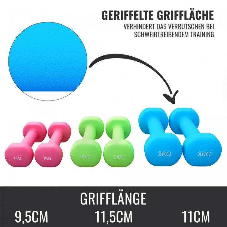 Set de gantere Aerobic 12 kg, inclusiv geantă