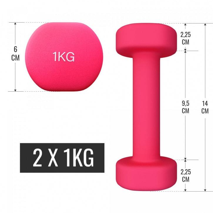 Set de gantere Aerobic 12 kg, inclusiv geantă