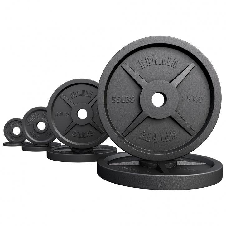 Discuri Olimpice din fontă 50/51 mm Negre - Gorilla Sports Ro