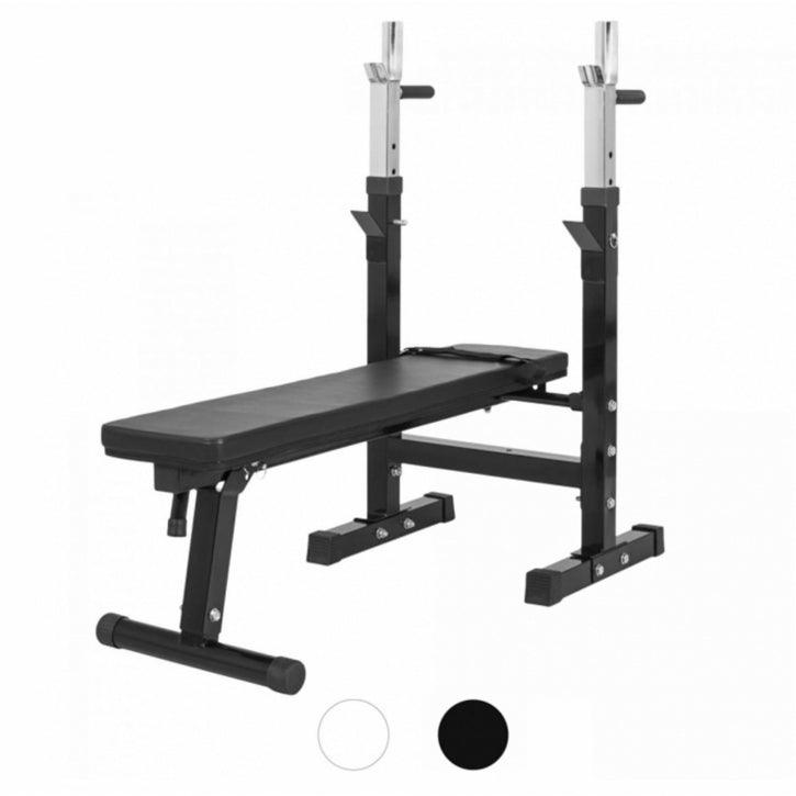 Bancă de haltere cu raft inclus, set de haltere lungi Gripper 100 kg