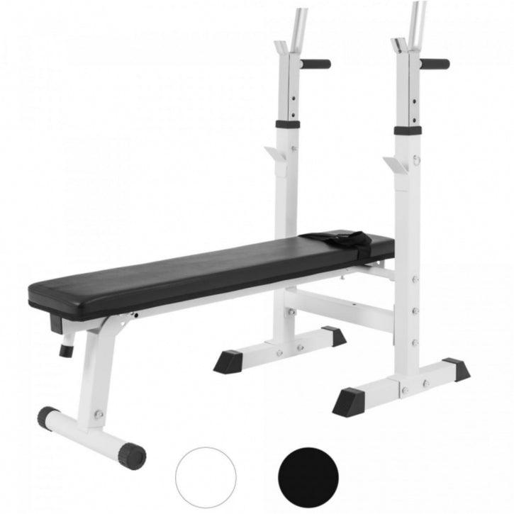 Bancă de haltere cu raft inclus, set de haltere lungi Gripper 100 kg