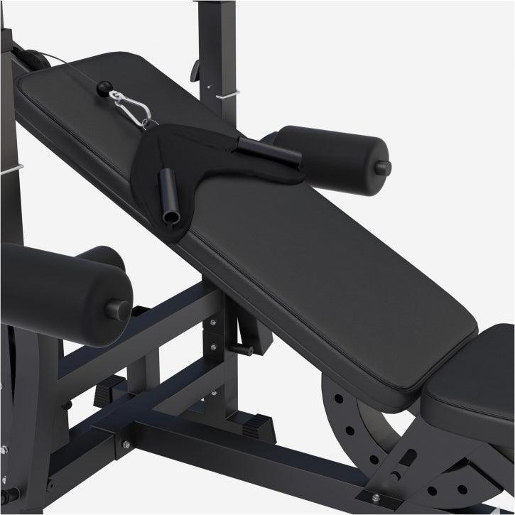 Stație de forță Universal incl., set de haltere cu mâner din plastic 100 kg