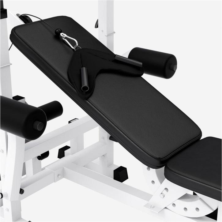 Stație de forță Universal incl., set de haltere cu mâner din plastic 100 kg