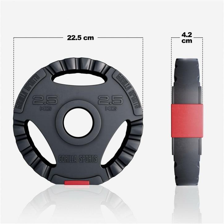 Disc de halteră din plastic Gripper Olympia 1,25 - 15 kg